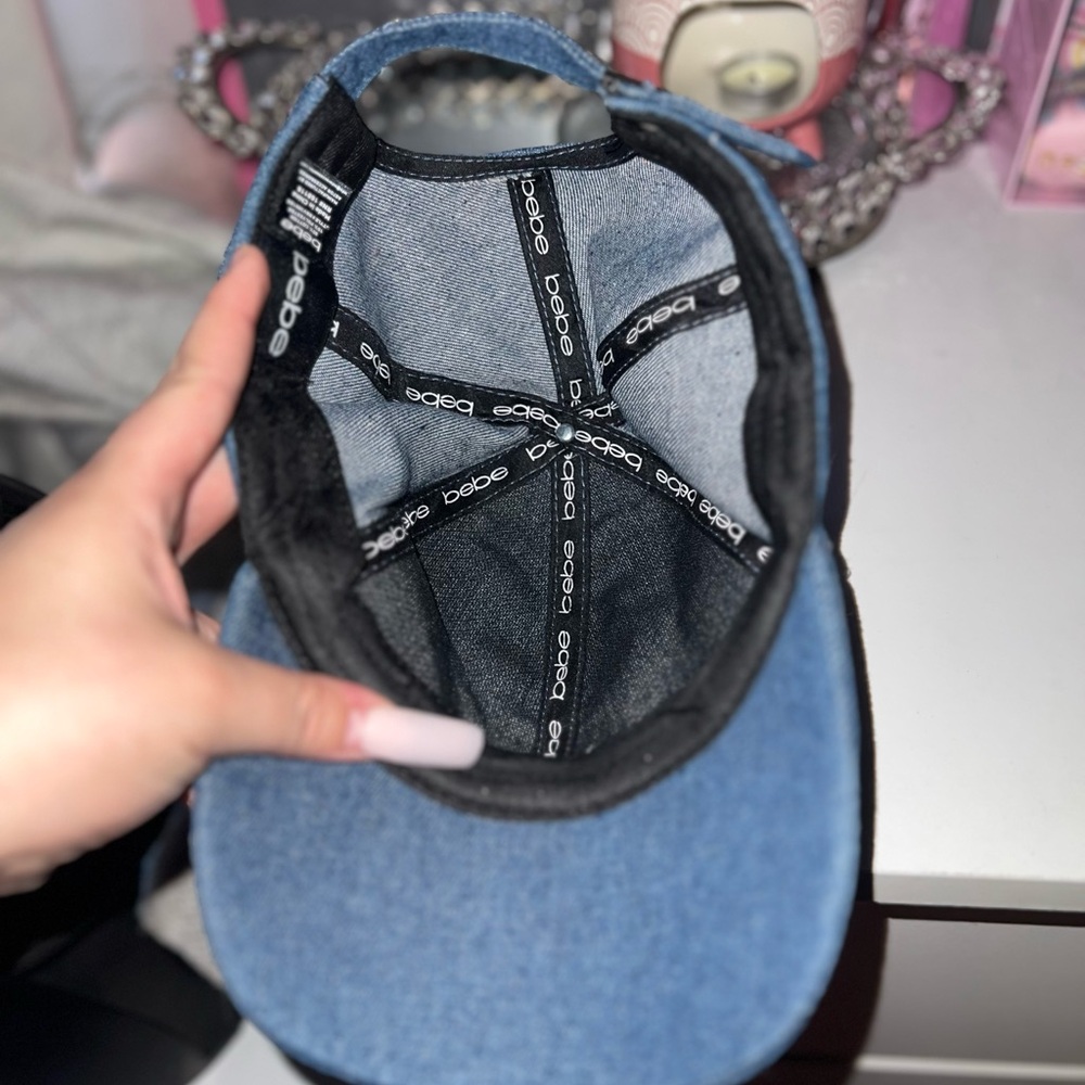 Bebe Blue Rhinestone Cap - Picture 3 of 3